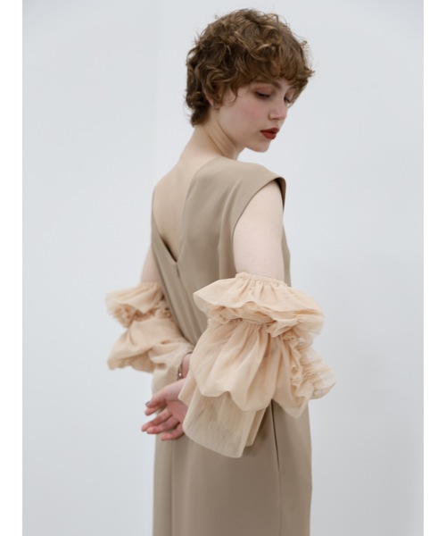 Katrin TOKYO(カトリーントーキョー)の「3way tulle sleeve all-in-one(サロペット/オーバーオール・レディース・ブルー/ダークブラウン/ベージュ系・S/M/XS-Short/XS-Regular)」の13枚目の写真