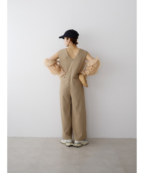 Katrin TOKYO(カトリーントーキョー)の「3way tulle sleeve all-in-one(サロペット/オーバーオール・レディース・ブルー/ダークブラウン/ベージュ系・S/M/XS-Short/XS-Regular)」の16枚目の写真