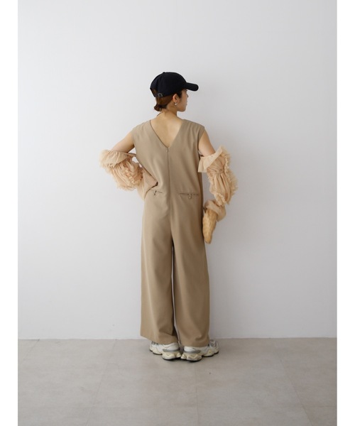 Katrin TOKYO(カトリーントーキョー)の「3way tulle sleeve all-in-one(サロペット/オーバーオール・レディース・ブルー/ダークブラウン/ベージュ系・S/M/XS-Short/XS-Regular)」の17枚目の写真