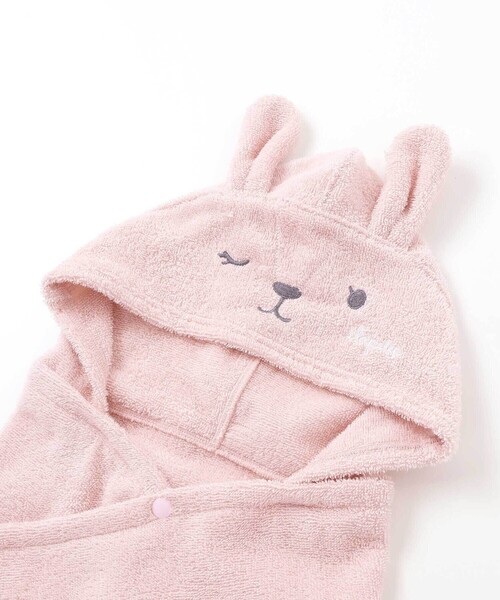 SLAP SLIP BABY（スラップスリップベビー）の「【お揃い】アニマルクマウサギペンギンモチーフお顔フードおくるみベビー（おくるみ・キッズ・ベージュ/ピンク/ブルー・FREE）」の7枚目の写真