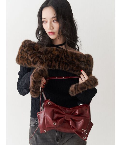 jouetie（ジュエティ）の「リボンベルトハンドバッグ（ショルダーバッグ・レディース・ピンク/ブラック/ボルドー・FREE）」の15枚目の写真