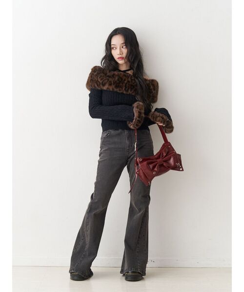 jouetie（ジュエティ）の「リボンベルトハンドバッグ（ショルダーバッグ・レディース・ピンク/ブラック/ボルドー・FREE）」の17枚目の写真