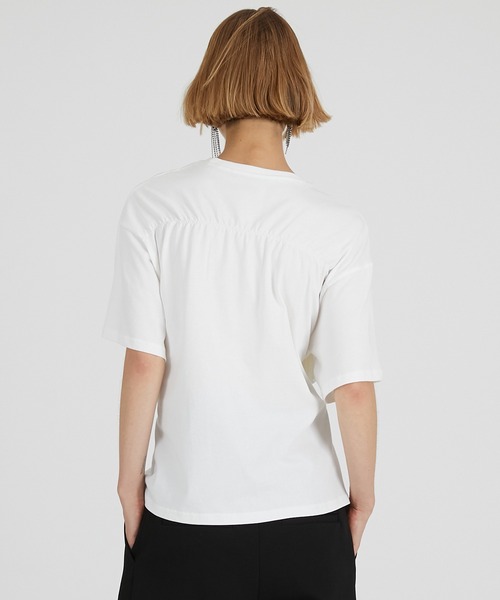 PRANK PROJECT（プランクプロジェクト）の「ローズラッフルTEE / Rose Ruffled T-Shirt（Tシャツ/カットソー・レディース・グレー/ホワイト/イエロー・FREE）」の11枚目の写真