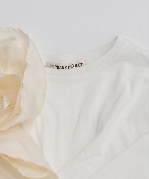 PRANK PROJECT（プランクプロジェクト）の「ローズラッフルTEE / Rose Ruffled T-Shirt（Tシャツ/カットソー・レディース・グレー/ホワイト/イエロー・FREE）」の21枚目の写真