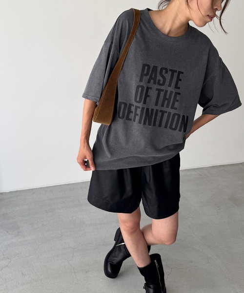 CANAL JEAN(キャナルジーン)の「El mar PASTE OF THE DEFINITION Tシャツ(Tシャツ/カットソー・レディース・チャコールグレー・ONE SIZE)」の1枚目の写真