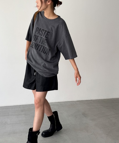 CANAL JEAN(キャナルジーン)の「El mar PASTE OF THE DEFINITION Tシャツ(Tシャツ/カットソー・レディース・チャコールグレー・ONE SIZE)」の2枚目の写真