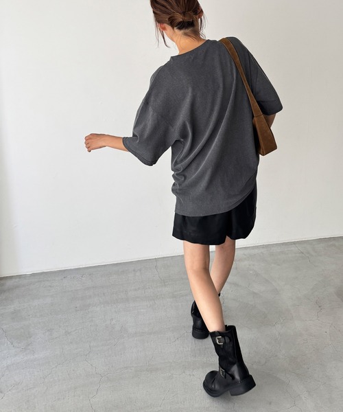 CANAL JEAN(キャナルジーン)の「El mar PASTE OF THE DEFINITION Tシャツ(Tシャツ/カットソー・レディース・チャコールグレー・ONE SIZE)」の3枚目の写真