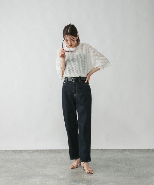 GLOBAL WORK（グローバルワーク）の「シアーラッセルドロストプルオーバー/577738（Tシャツ/カットソー・レディース・ブルー系その他3/チャコールグレー/オフホワイト・MEDIUM/LARGE）」の19枚目の写真