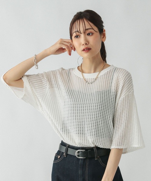 GLOBAL WORK（グローバルワーク）の「シアーラッセルドロストプルオーバー/577738（Tシャツ/カットソー・レディース・ブルー系その他3/チャコールグレー/オフホワイト・MEDIUM/LARGE）」の20枚目の写真