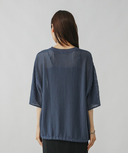 GLOBAL WORK（グローバルワーク）の「シアーラッセルドロストプルオーバー/577738（Tシャツ/カットソー・レディース・ブルー系その他3/チャコールグレー/オフホワイト・MEDIUM/LARGE）」の8枚目の写真