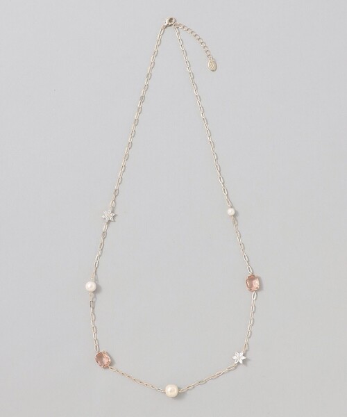 amaca(アマカ)の「ガラススターステーションネックレス(ネックレス・レディース・ゴールド・FREE)」の2枚目の写真