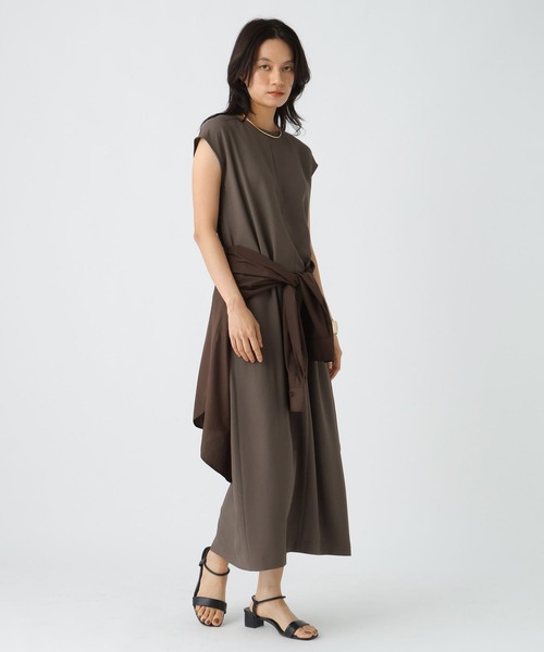 Elura（エルーラ）の「サラサラリラクシーフレンチワンピース（ワンピース・レディース・ダークブラウン/ブラック・FREE）」の4枚目の写真
