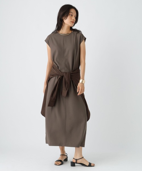 Elura（エルーラ）の「サラサラリラクシーフレンチワンピース（ワンピース・レディース・ダークブラウン/ブラック・FREE）」の5枚目の写真