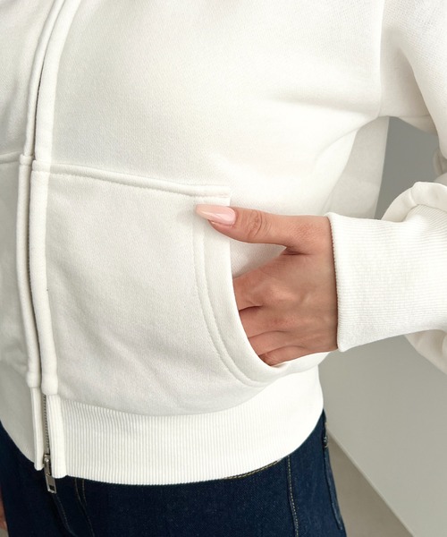 U.S. POLO ASSN.(ユーエスポロアッスン)の「U.S.POLO ASSN.ワンポイント刺繍ダブルジップショートパーカー(パーカー・レディース・杢グレー/ブラック/アイボリー/ネイビー・L/M)」の21枚目の写真