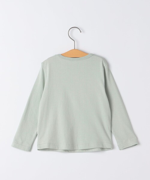 SHIPS(シップス)の「SHIPS KIDS:80~90cm / ベビー あざらし 長袖 Tシャツ(Tシャツ/カットソー・キッズ・ライトグリーン/オフホワイト・90/80)」の3枚目の写真