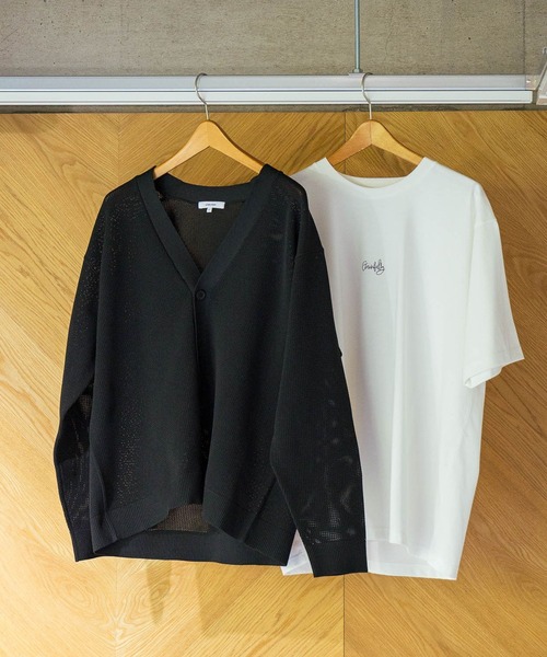 GLOBAL WORK(グローバルワーク)の「トクトク2SETカーディガン&プリントTシャツ/525965(カーディガン/ボレロ・メンズ・ブラック/アイボリー/グリーン/ブラウン/ネイビー・SMALL/MEDIUM/LARGE/X-LARGE)」の3枚目の写真