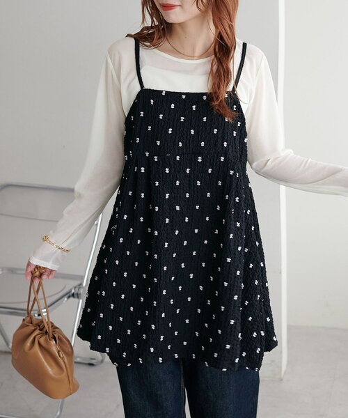 DISCOAT（ディスコート）の「レースベストロンTセット（アンサンブル・レディース・ブラック/アイボリー・FREE）」の12枚目の写真