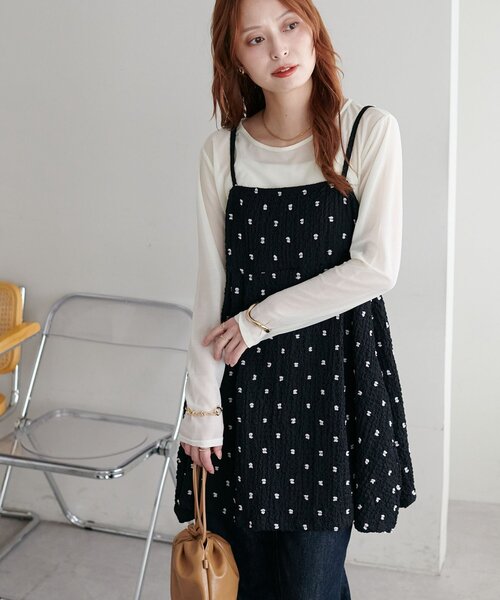 DISCOAT（ディスコート）の「レースベストロンTセット（アンサンブル・レディース・ブラック/アイボリー・FREE）」の13枚目の写真