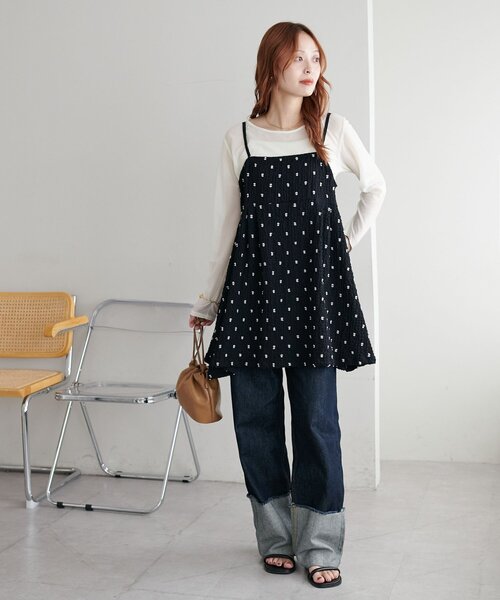 DISCOAT（ディスコート）の「レースベストロンTセット（アンサンブル・レディース・ブラック/アイボリー・FREE）」の14枚目の写真