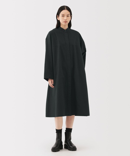 〔MUJI Labo〕婦人　コットンウールリラックスフィットシャツワンピース