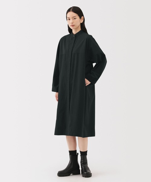 MUJI Labo〕婦人 コットンウールリラックスフィットシャツワンピース