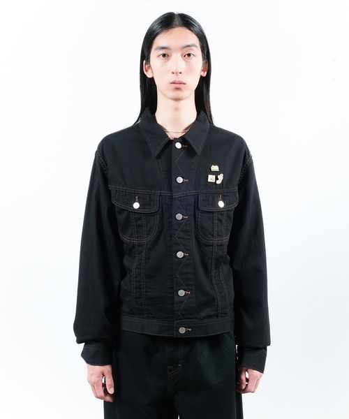 Jieda（ジエダ）の「PINS DENIM JACKET（デニムジャケット・メンズ・インディゴブルー/ブラック・1/2）」の8枚目の写真