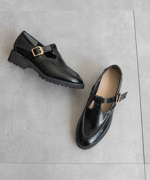 Fabby fabby（ファビィーファビィー）の「Tストラップローファー（ローファー・レディース・ブラック/ブラウン系その他・LARGE/MEDIUM/SMALL）」の4枚目の写真