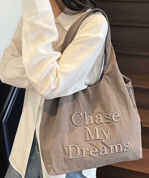 Futier land（フューティアランド）の「ロゴ刺繍トートバッグ（トートバッグ・レディース・チャコールグレー/ブルー/アイボリー/ピンク・FREE）」の2枚目の写真