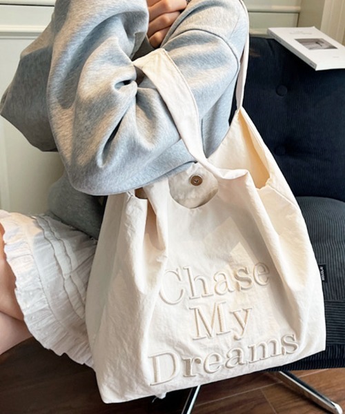 Futier land（フューティアランド）の「ロゴ刺繍トートバッグ（トートバッグ・レディース・チャコールグレー/ブルー/アイボリー/ピンク・FREE）」の8枚目の写真