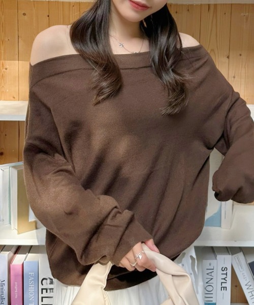 <conte>アゼ 2WAY ボートネックニット UNITED ARROWS｜<conte>アゼ 2WAY ボートネックニット | Rakuten