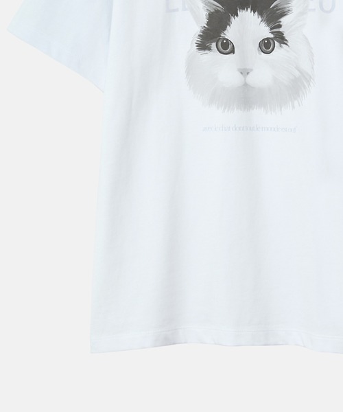 LE CIEL BLEU(ルシェルブルー)の「キャットリラックスTシャツ / Cat Relaxed T-Shirt(Tシャツ/カットソー・レディース・オフホワイト・36)」の3枚目の写真
