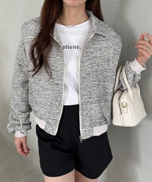 MYMOOD.（マイムード）の「ツイードショート丈ジャケット（ブルゾン）」