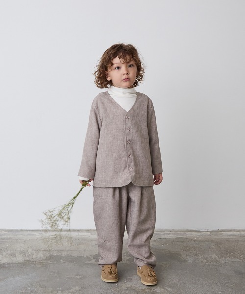 riziere（リジェール）の「シングルノーカラージャケットセットアップ