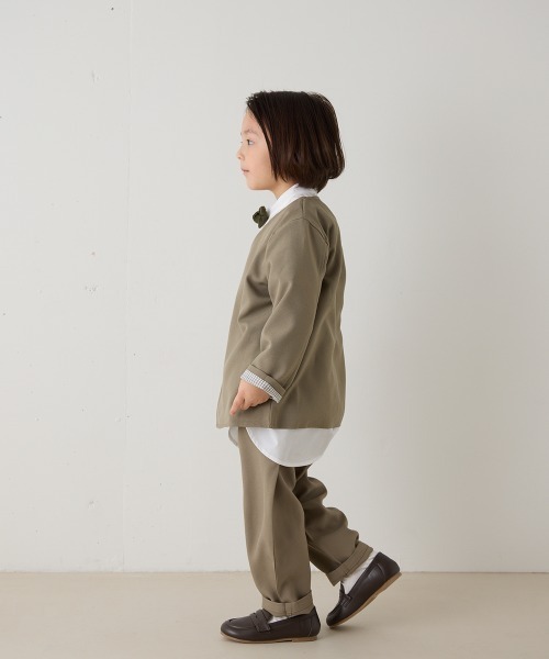 riziere（リジェール）の「シングルノーカラージャケットセットアップ