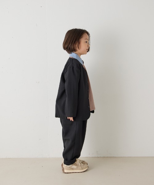 シングルノーカラージャケットセットアップ（裏地チェック）（スーツ