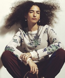 ROSE BUD | (mag.by c)FLOWER PRINT WAFFLE TOP(Tシャツ/カットソー)