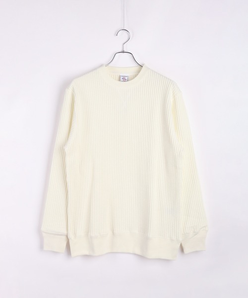 JEMORGAN（ジェーイーモーガン）の「JEMORGAN / ジェーイーモーガン ビッグワッフル クルーネック ロンT（Tシャツ/カットソー・メンズ・チャコール/モカ/マスタード/ネイビー/ブラウン/ブラック/オフホワイト/杢グレー・L/XL/M）」の9枚目の写真