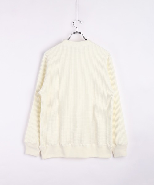 JEMORGAN（ジェーイーモーガン）の「JEMORGAN / ジェーイーモーガン ビッグワッフル クルーネック ロンT（Tシャツ/カットソー・メンズ・チャコール/モカ/マスタード/ネイビー/ブラウン/ブラック/オフホワイト/杢グレー・L/XL/M）」の10枚目の写真