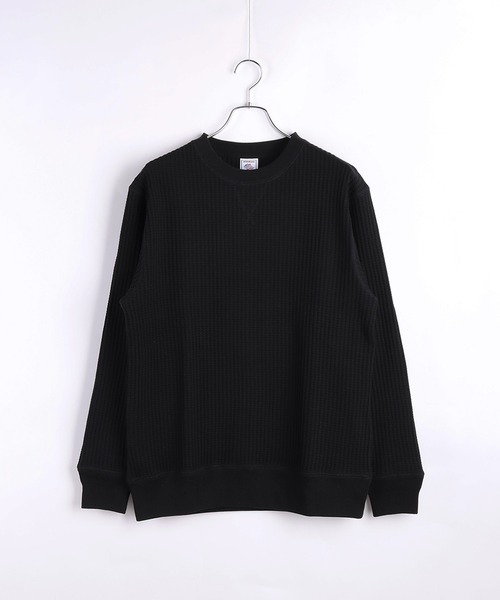 JEMORGAN（ジェーイーモーガン）の「JEMORGAN / ジェーイーモーガン ビッグワッフル クルーネック ロンT（Tシャツ/カットソー・メンズ・チャコール/モカ/マスタード/ネイビー/ブラウン/ブラック/オフホワイト/杢グレー・L/XL/M）」の12枚目の写真