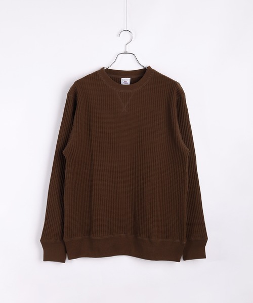JEMORGAN（ジェーイーモーガン）の「JEMORGAN / ジェーイーモーガン ビッグワッフル クルーネック ロンT（Tシャツ/カットソー・メンズ・チャコール/モカ/マスタード/ネイビー/ブラウン/ブラック/オフホワイト/杢グレー・L/XL/M）」の21枚目の写真