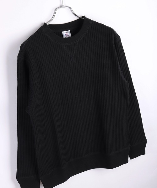 JEMORGAN（ジェーイーモーガン）の「JEMORGAN / ジェーイーモーガン ビッグワッフル クルーネック ロンT（Tシャツ/カットソー・メンズ・チャコール/モカ/マスタード/ネイビー/ブラウン/ブラック/オフホワイト/杢グレー・L/XL/M）」の14枚目の写真