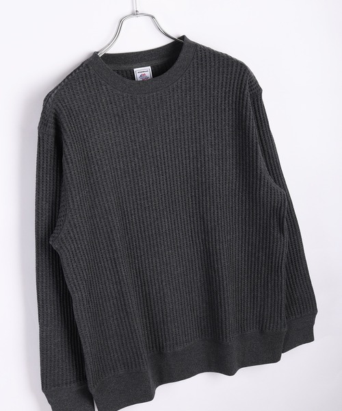 JEMORGAN（ジェーイーモーガン）の「JEMORGAN / ジェーイーモーガン ビッグワッフル クルーネック ロンT（Tシャツ/カットソー・メンズ・チャコール/モカ/マスタード/ネイビー/ブラウン/ブラック/オフホワイト/杢グレー・L/XL/M）」の20枚目の写真