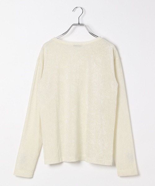 BAYFLOW(ベイフロー)の「シアーベロアプルオーバー(Tシャツ/カットソー・レディース・ブラック/オフホワイト/グレイッシュベージュ・FREE)」の9枚目の写真