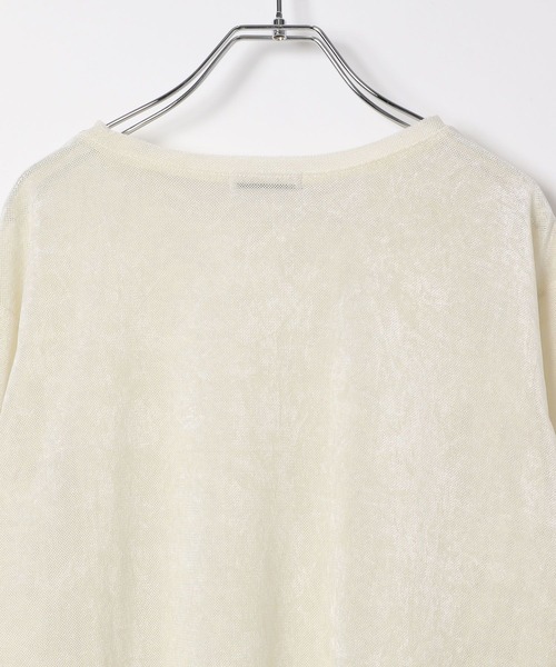 BAYFLOW(ベイフロー)の「シアーベロアプルオーバー(Tシャツ/カットソー・レディース・ブラック/オフホワイト/グレイッシュベージュ・FREE)」の14枚目の写真