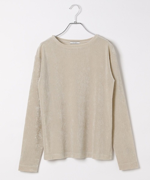 BAYFLOW(ベイフロー)の「シアーベロアプルオーバー(Tシャツ/カットソー・レディース・ブラック/オフホワイト/グレイッシュベージュ・FREE)」の19枚目の写真