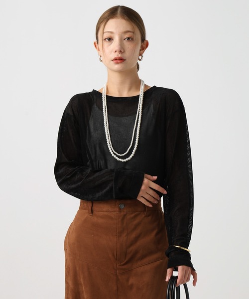 セール】シアーベロアプルオーバー（Tシャツ/カットソー）｜BAYFLOW