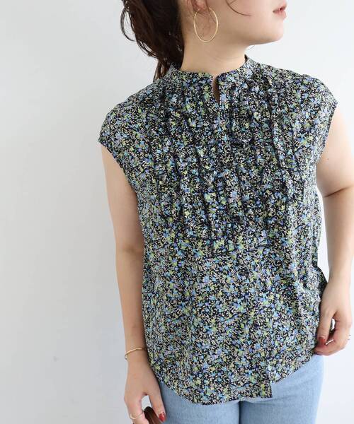 le.coeur blanc（ルクールブラン）の「《手洗い可能》リバティフロントフリルブラウス（シャツ/ブラウス・レディース・ブルー系その他2/レッド系その他2・38）」の22枚目の写真