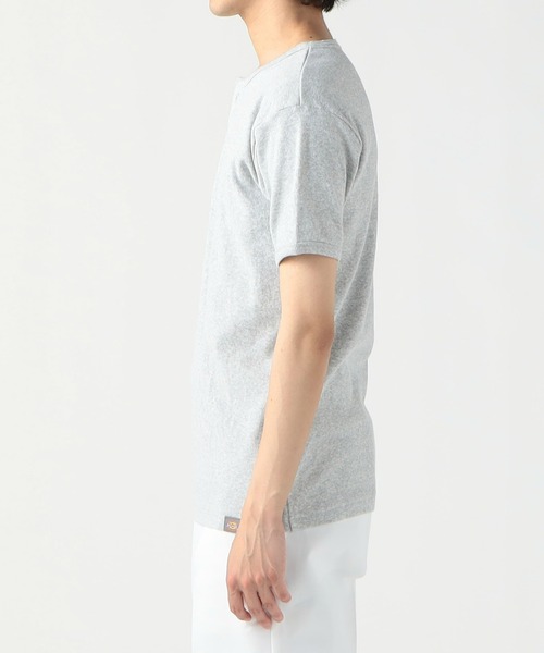 Dickies（ディッキーズ）の「Dickies/ディッキーズ リブヘンリーネック Tシャツ 半袖（Tシャツ/カットソー・メンズ・グレー/ホワイト/ブラック/ネイビー・LARGE/X-LARGE/MEDIUM）」の8枚目の写真
