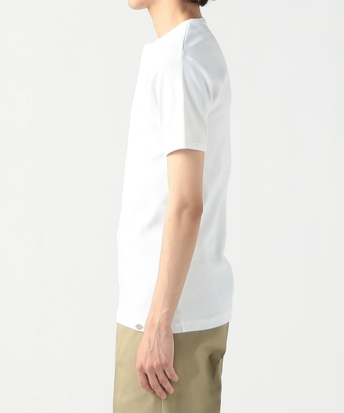Dickies（ディッキーズ）の「Dickies/ディッキーズ リブヘンリーネック Tシャツ 半袖（Tシャツ/カットソー・メンズ・グレー/ホワイト/ブラック/ネイビー・LARGE/X-LARGE/MEDIUM）」の15枚目の写真