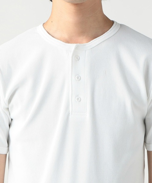 Dickies（ディッキーズ）の「Dickies/ディッキーズ リブヘンリーネック Tシャツ 半袖（Tシャツ/カットソー・メンズ・グレー/ホワイト/ブラック/ネイビー・LARGE/X-LARGE/MEDIUM）」の17枚目の写真